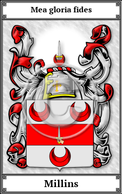 Millins Family Crest Download (JPG)  Book Plated - 150 DPI