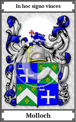 Molloch Family Crest Download (JPG)  Book Plated - 150 DPI