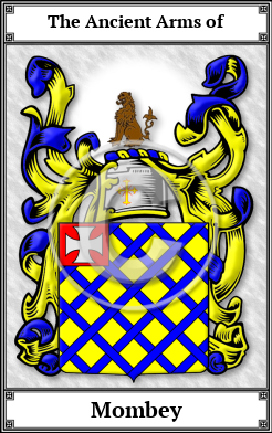 Mombey Family Crest Download (JPG) Book Plated - 600 DPI
