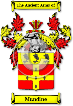 Mundine Family Crest Download (jpg) Legacy Series - 150 DPI
