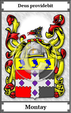 Montay Family Crest Download (JPG)  Book Plated - 150 DPI