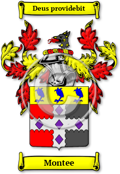 Montee Family Crest Download (jpg) Legacy Series - 150 DPI