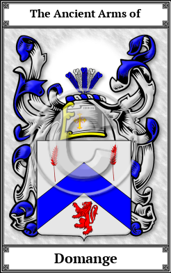 Domange Family Crest Download (JPG)  Book Plated - 150 DPI