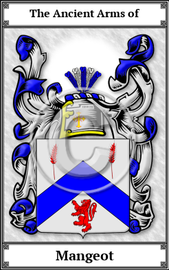 Mangeot Family Crest Download (JPG) Book Plated - 600 DPI