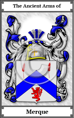 Merque Family Crest Download (JPG)  Book Plated - 150 DPI