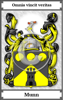 Munn Family Crest Download (JPG)  Book Plated - 150 DPI