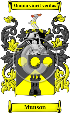 Munson Family Crest Download (JPG) Heritage Series - 600 DPI