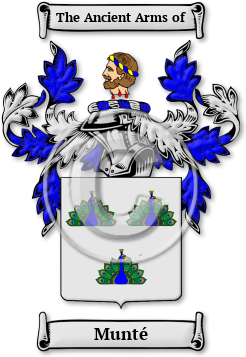 Munté Family Crest Download (jpg) Legacy Series - 150 DPI