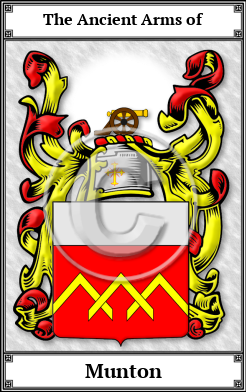 Munton Family Crest Download (JPG)  Book Plated - 150 DPI