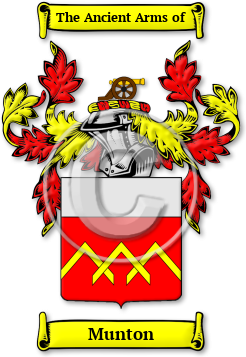 Munton Family Crest Download (jpg) Legacy Series - 150 DPI