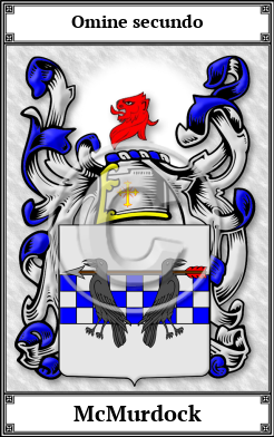 McMurdock Family Crest Download (JPG)  Book Plated - 150 DPI