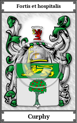 Curphy Family Crest Download (JPG) Book Plated - 600 DPI