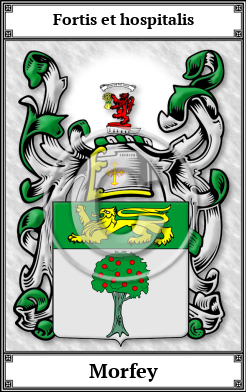Morfey Family Crest Download (JPG)  Book Plated - 150 DPI