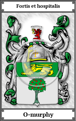 O-murphy Family Crest Download (JPG)  Book Plated - 150 DPI