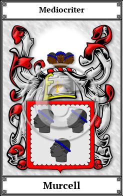 Murcell Family Crest Download (JPG) Book Plated - 600 DPI