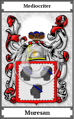 Muresan Family Crest Download (JPG)  Book Plated - 150 DPI