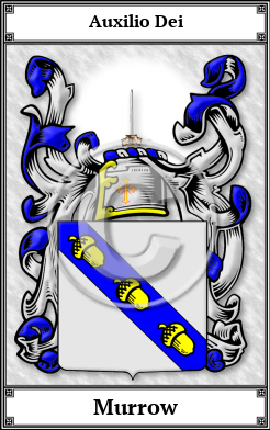 Murrow Family Crest Download (JPG) Book Plated - 300 DPI