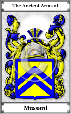 Mussard Family Crest Download (JPG) Book Plated - 600 DPI