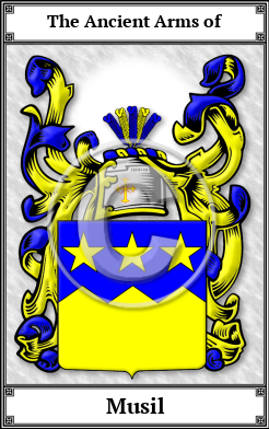 Musil Family Crest Download (JPG)  Book Plated - 150 DPI