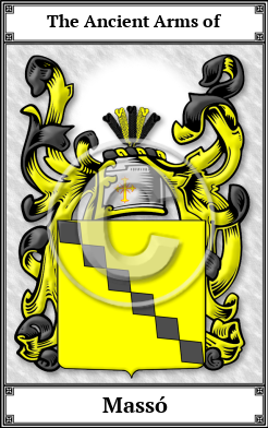 Massó Family Crest Download (JPG)  Book Plated - 150 DPI