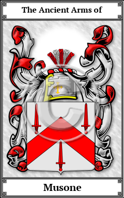 Musone Family Crest Download (JPG)  Book Plated - 150 DPI