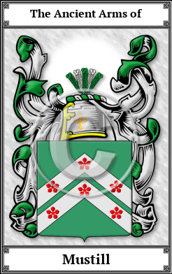 Mustill Family Crest Download (JPG)  Book Plated - 150 DPI