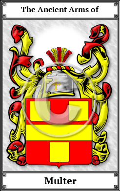 Multer Family Crest Download (JPG)  Book Plated - 150 DPI