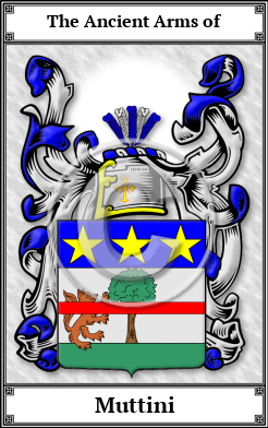 Muttini Family Crest Download (JPG)  Book Plated - 150 DPI