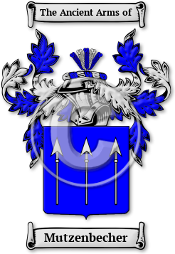 Mutzenbecher Family Crest Download (jpg) Legacy Series - 150 DPI