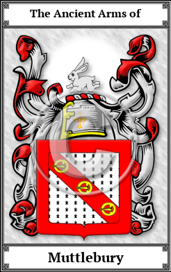 Muttlebury Family Crest Download (JPG)  Book Plated - 150 DPI