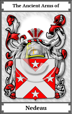 Nedeau Family Crest Download (JPG) Book Plated - 600 DPI