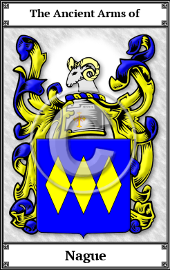 Nague Family Crest Download (JPG) Book Plated - 600 DPI