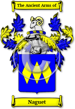 Naguet Family Crest Download (jpg) Legacy Series - 150 DPI
