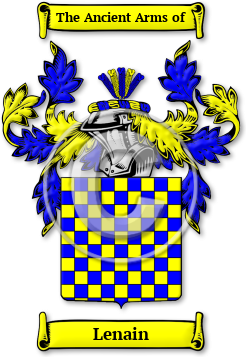 Lenain Family Crest Download (jpg) Legacy Series - 150 DPI