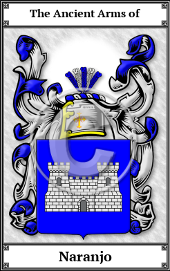 Naranjo Family Crest Download (JPG) Book Plated - 600 DPI