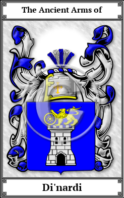 Di'nardi Family Crest Download (JPG) Book Plated - 600 DPI