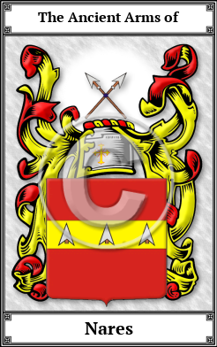 Nares Family Crest Download (JPG)  Book Plated - 150 DPI