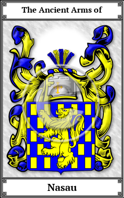 Nasau Family Crest Download (JPG) Book Plated - 600 DPI