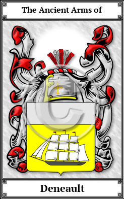 Deneault Family Crest Download (JPG)  Book Plated - 150 DPI