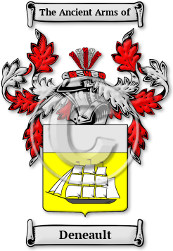 Deneault Family Crest Download (jpg) Legacy Series - 150 DPI