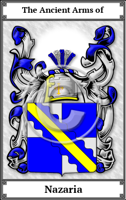 Nazaria Family Crest Download (JPG)  Book Plated - 150 DPI