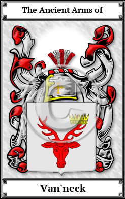 Van'neck Family Crest Download (JPG)  Book Plated - 150 DPI