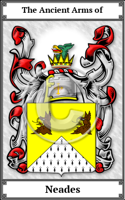 Neades Family Crest Download (JPG)  Book Plated - 150 DPI