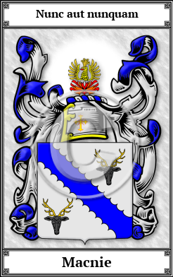 Macnie Family Crest Download (JPG)  Book Plated - 150 DPI