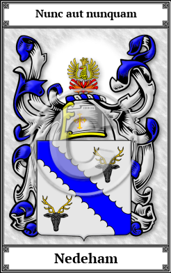 Nedeham Family Crest Download (JPG)  Book Plated - 150 DPI