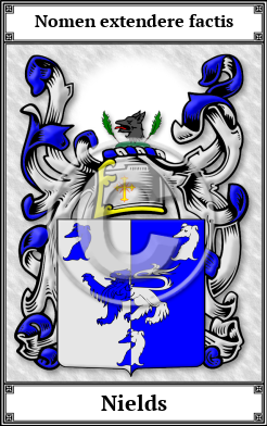 Nields Family Crest Download (JPG)  Book Plated - 150 DPI