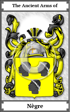 Nègre Family Crest Download (JPG)  Book Plated - 150 DPI
