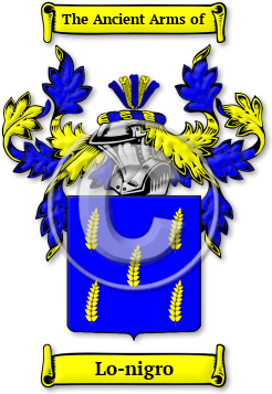 Lo-nigro Family Crest Download (jpg) Legacy Series - 150 DPI