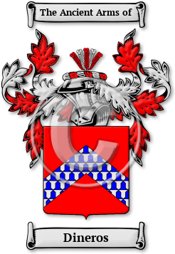 Dineros Family Crest Download (jpg) Legacy Series - 150 DPI