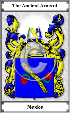 Neske Family Crest Download (JPG)  Book Plated - 150 DPI